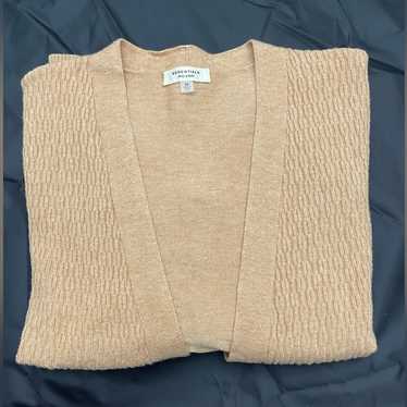 Essentials Milano Camel Open Front Cardigan Sweat… - image 1