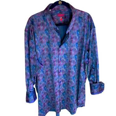 Luciano Visconti Abstract Patterned Button-Down S… - image 1