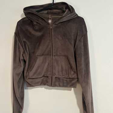 Skims Velour Jacket Purple Brown - image 1