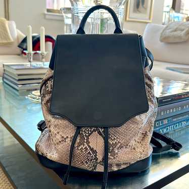 Rag & Bone Black And Tan Snake Pattern Backpack - image 1