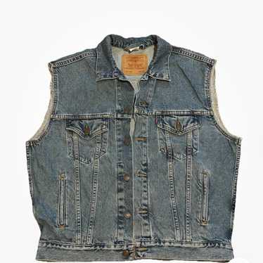 Levi's Men's Vest - Blue - M – 80s Levi's denim v… - image 1