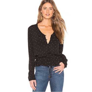 Rails Top Beaux Black Off Set Dot Button Front Bl… - image 1