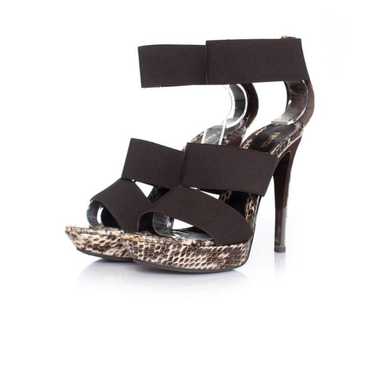 Fendi Python Sandal With Elastic Straps - image 1