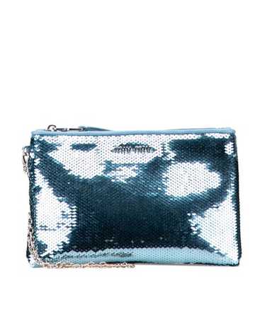 Preloved miu miu Sequin Pouch with Chain Strap Wo… - image 1