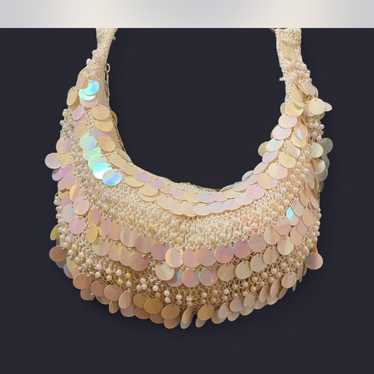 Source Unknown Iridescent Sequin Hobo Bag - image 1