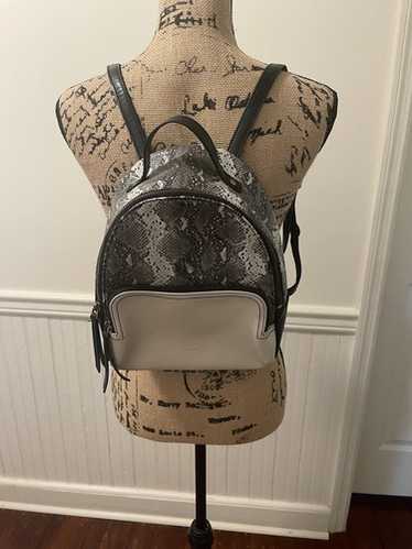 Fossil Felicity Backpack Python Snake Print White… - image 1