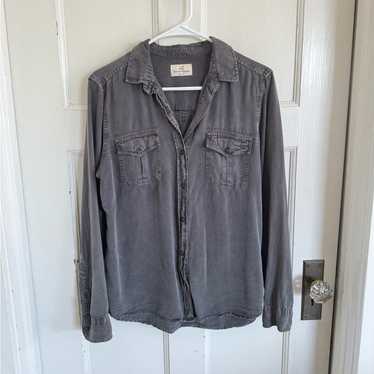 Marine Layer Gray Button Front Top Size Medium - image 1