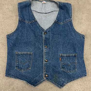 Levi's Men's Vest - Blue/Navy - M – vintage 1970s… - image 1