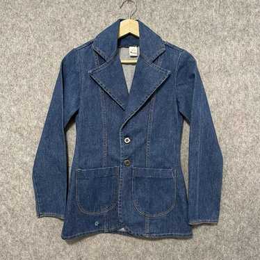 Vintage 1970s Wrangler Denim Blazer Jacket Women’… - image 1
