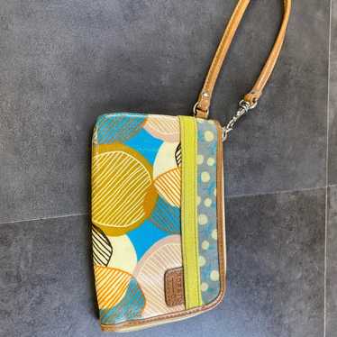 Fossil Key-Per Waxed Coating Multicolor Circle Pa… - image 1