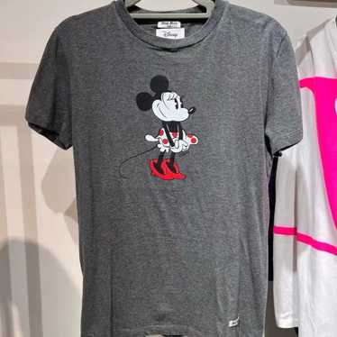 Miu Miu Miu Miu Gray Cotton T-Shirt with Minnie M… - image 1