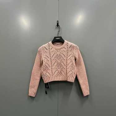 Miu Miu Miu Miu Pink Wool Long Sleeve Sweater 0089 - image 1