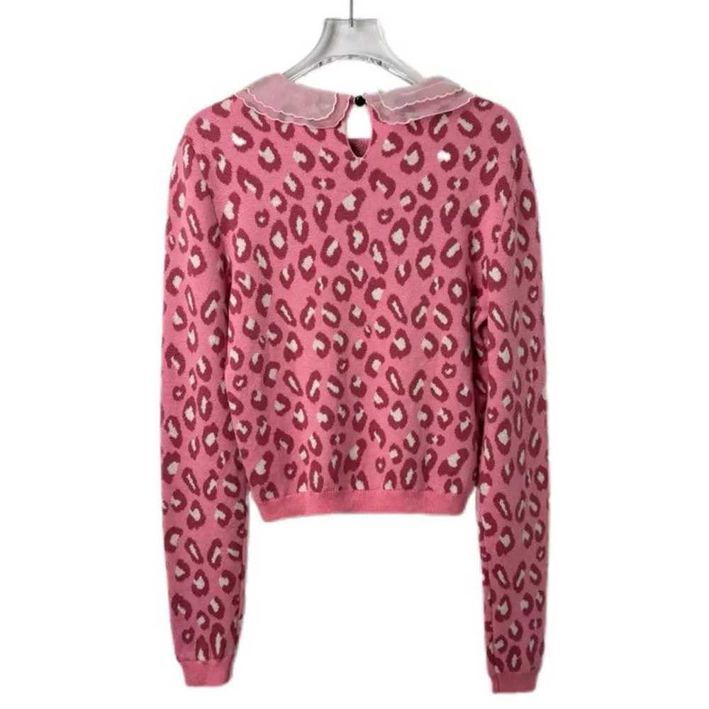 Miu Miu Miu Miu Pink Leopard Print Sweater 0089 - image 2