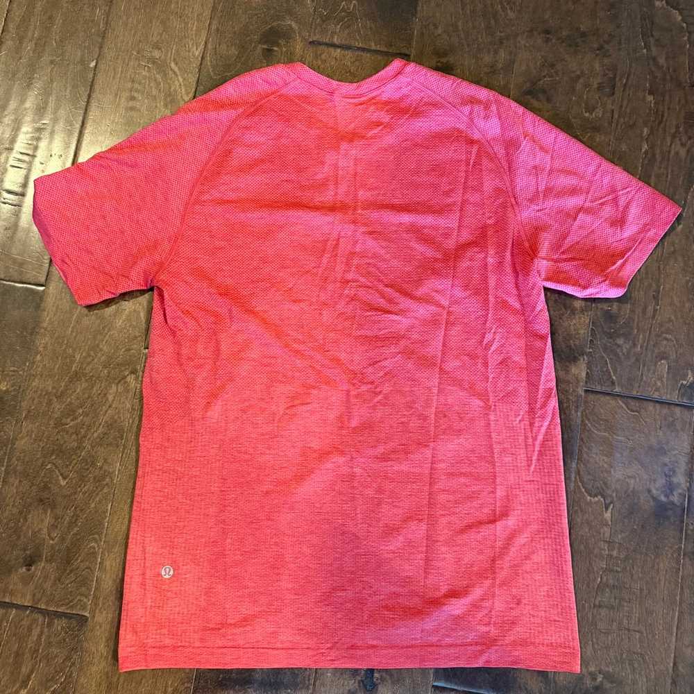 Red Lululemon mens swiftly tech tee size medium - image 2