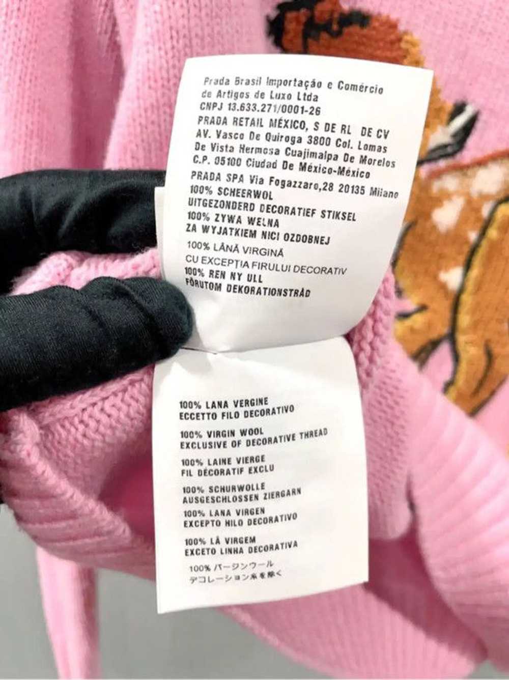 Miu Miu Miu Miu Women's Pink Wool Sweater with Ba… - image 9