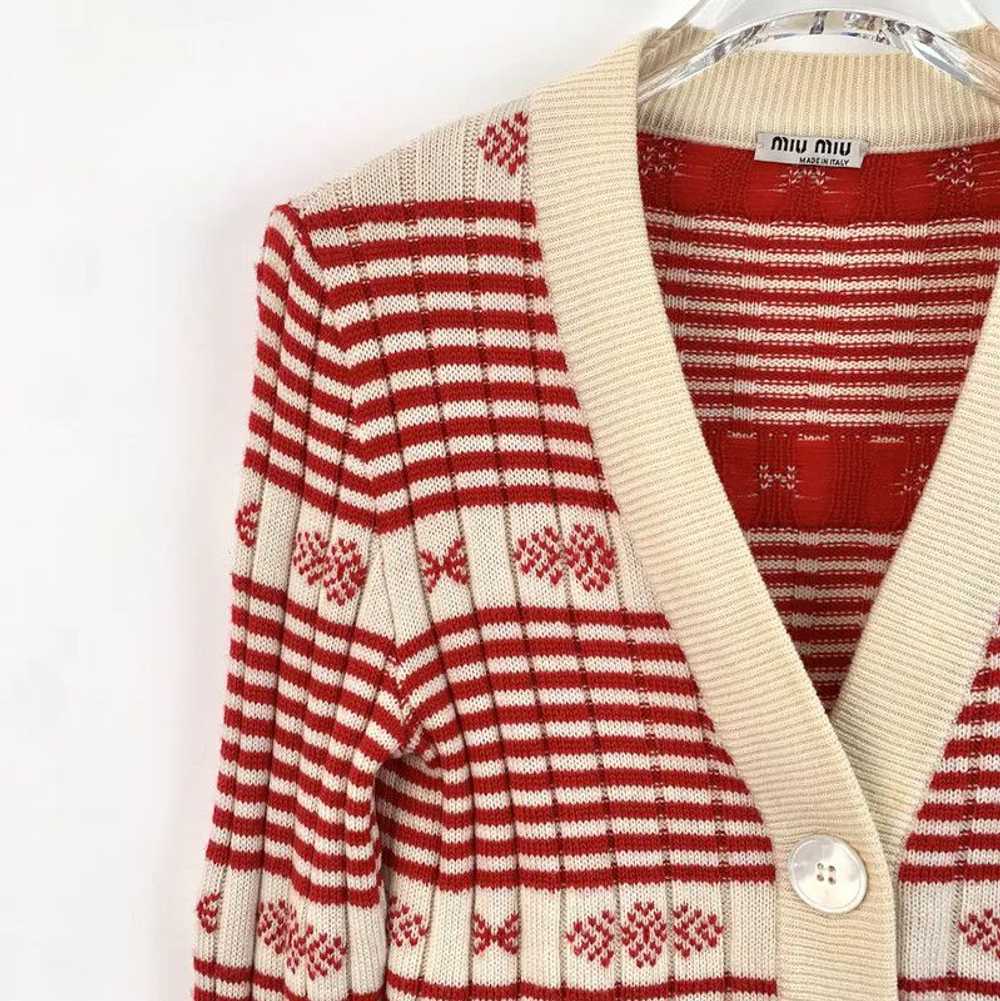 Miu Miu Miu Miu Color Block Wool Cardigan for Wom… - image 3