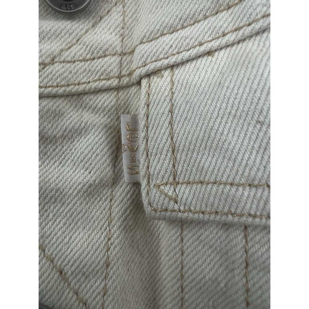 Vintage Levis Off White Denim Vest Medium Y2K Wom… - image 3