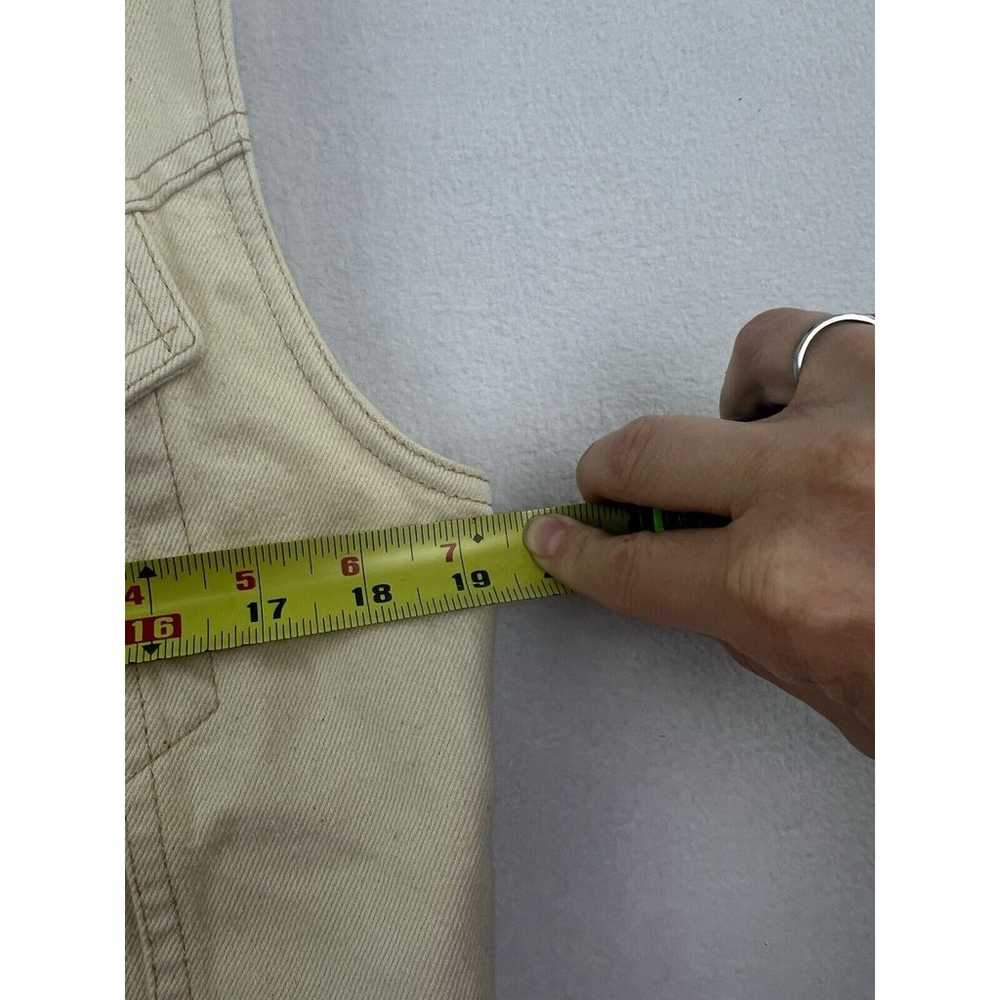 Vintage Levis Off White Denim Vest Medium Y2K Wom… - image 6