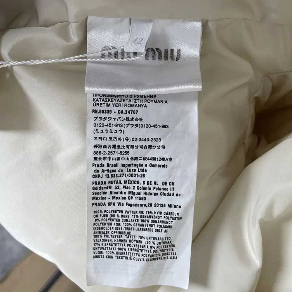 Miu Miu Miu Miu Winter Cream Nylon Down Jacket 00… - image 5
