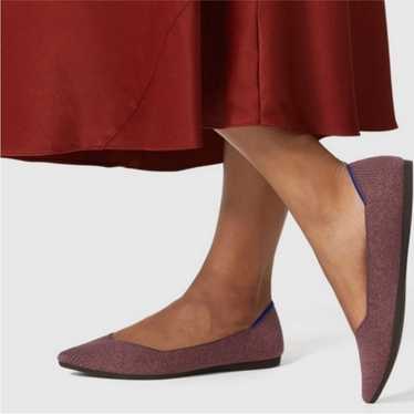 Rothy's The Point Toe Flat In Truffle Python 6.5 - image 1