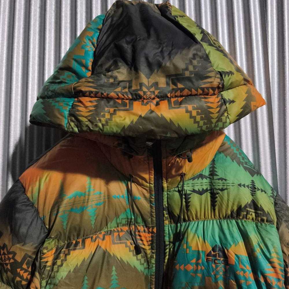 00s Y2K NIKE ACG Pendleton Native Pattern Down Ja… - image 2