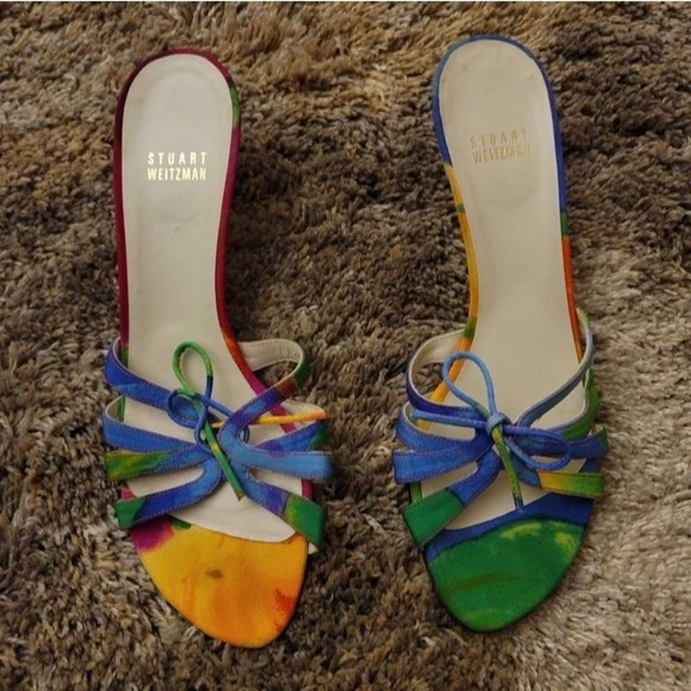 Stuart Weitzman Multicolored Open Toe BOHO Style … - image 5