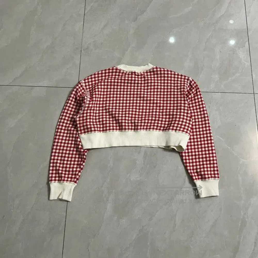 Miu Miu Miu Miu Red Checkered Cotton Sweatshirt . - image 2