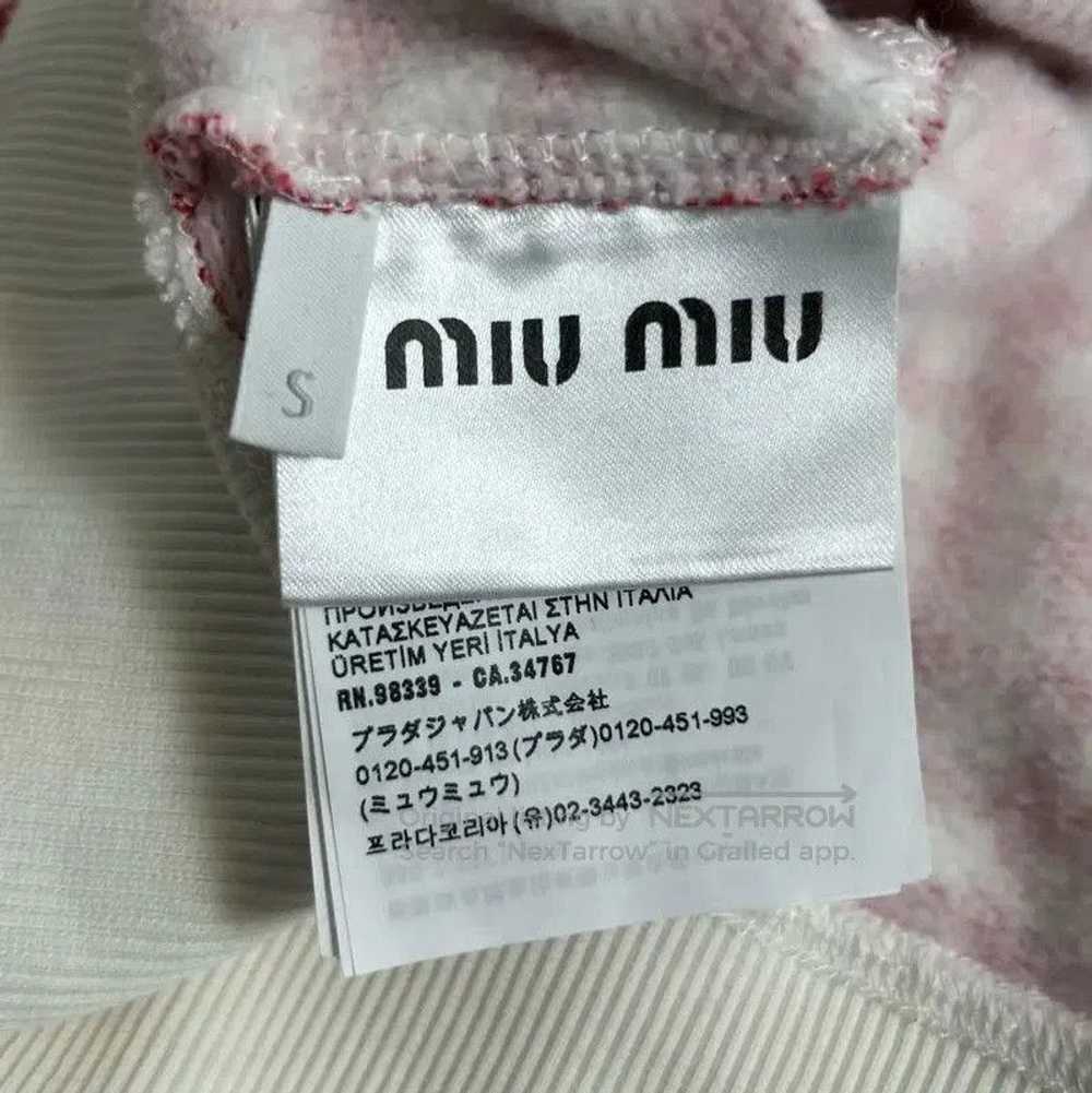 Miu Miu Miu Miu Red Checkered Cotton Sweatshirt . - image 3