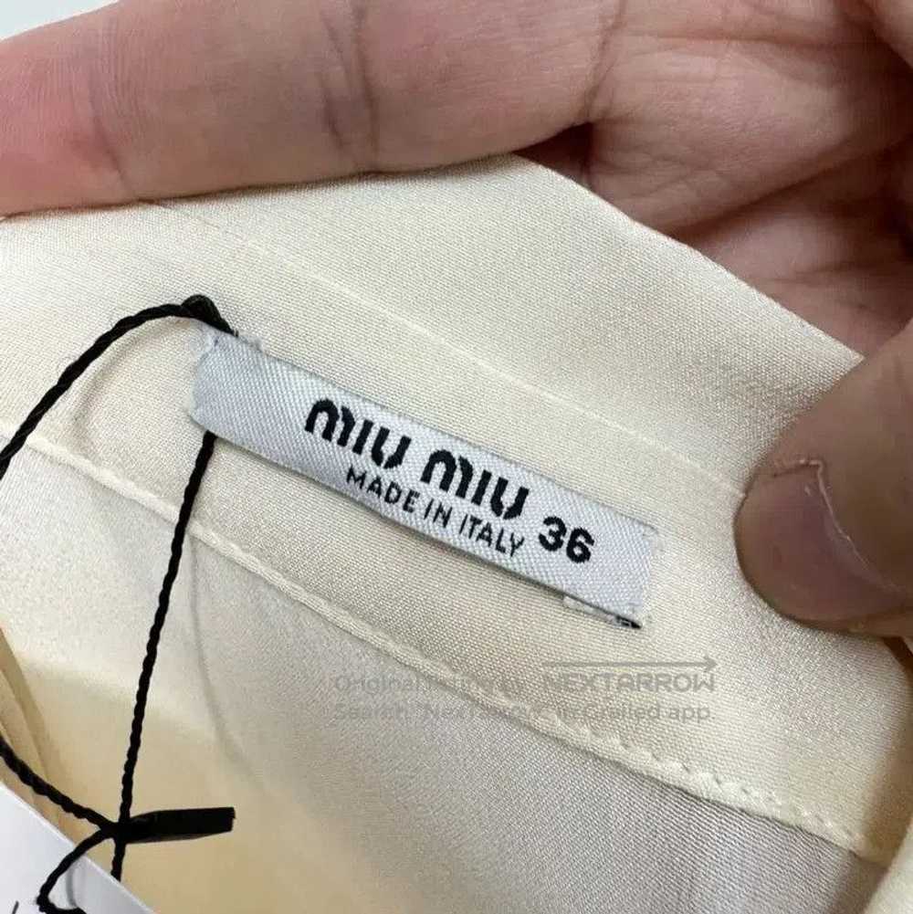 Miu Miu Miu Miu Color Block Silk Dress with Logo . - image 6