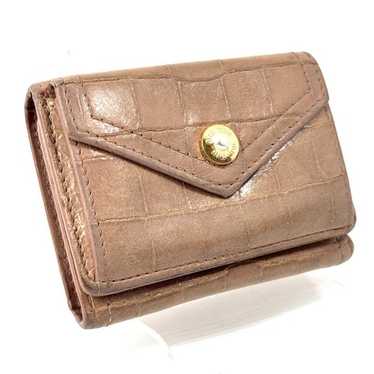 Miu Miu  Trifold Wallet Croco Embossed Compact Be… - image 1