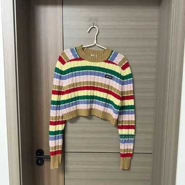 Miu Miu Miu Miu Multicolor Cropped Cashmere Sweat… - image 1