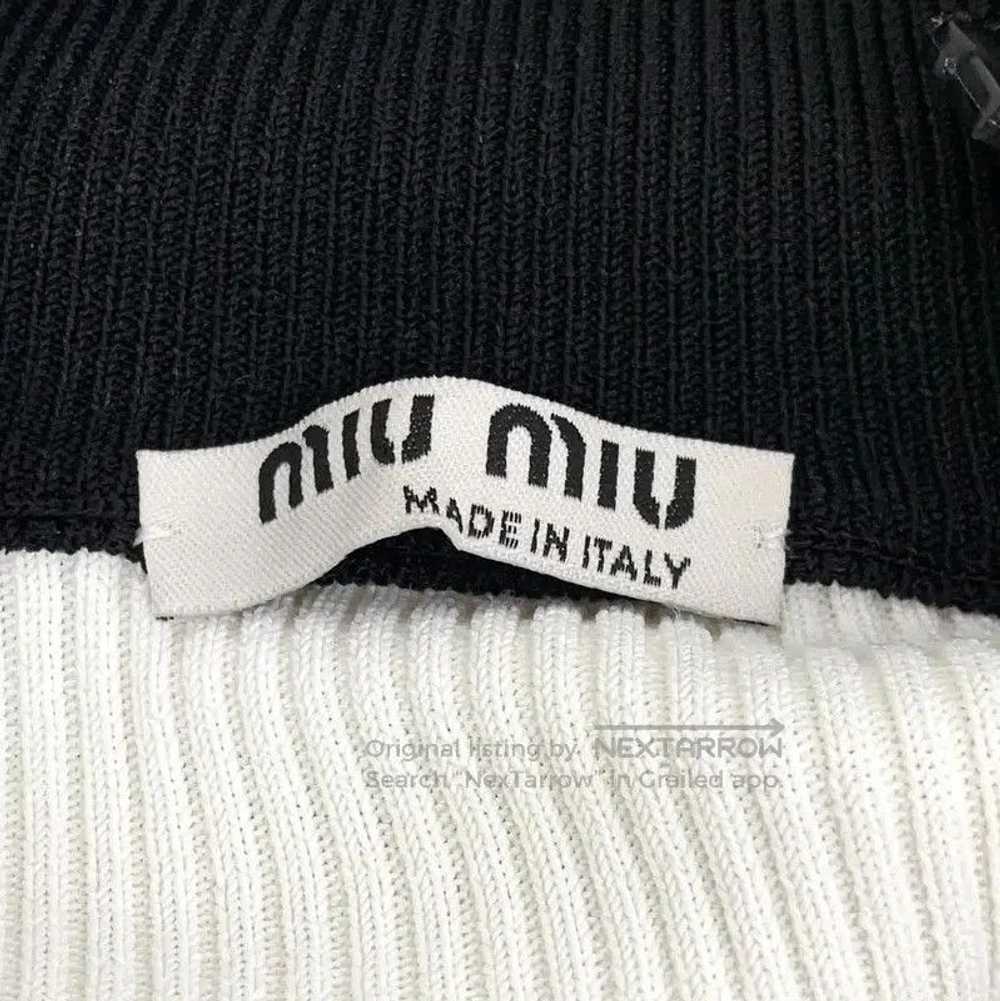 Miu Miu Miu Miu Color Block Cropped Sweater . - image 5