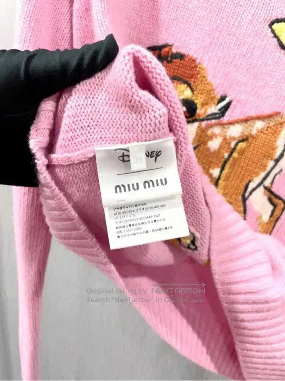 Miu Miu Miu Miu Women's Pink Wool Sweater with Ba… - image 8