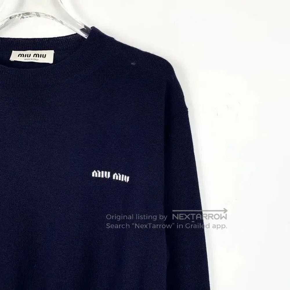 Miu Miu Miu Miu Women's Navy Wool Pullover Sweate… - image 3