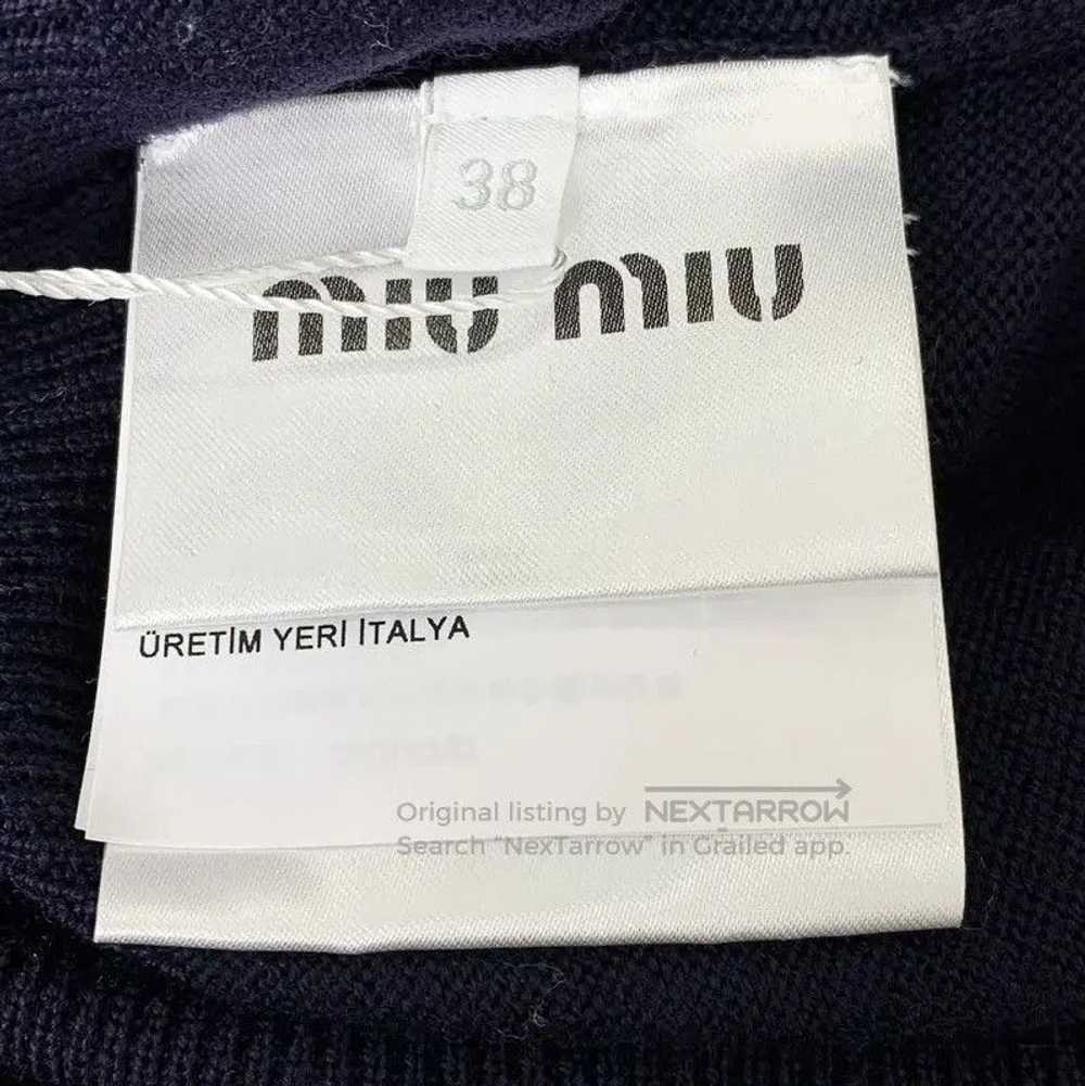 Miu Miu Miu Miu Women's Navy Wool Pullover Sweate… - image 7