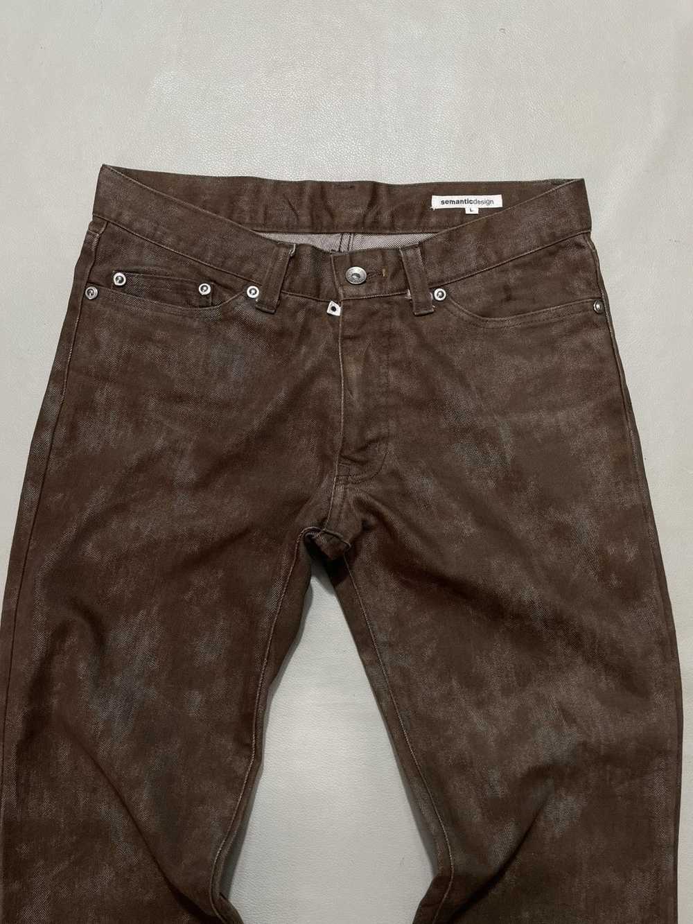 semanticdesign Semantic Abstract Flare Jeans Mudw… - image 2