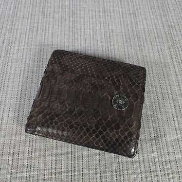 VERSACE Python Pattern Snake Leather Bi fold Wall… - image 1