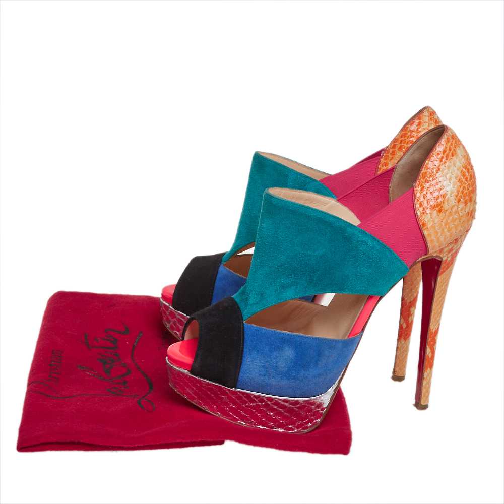 Christian Louboutin Multicolour Python Leather An… - image 8