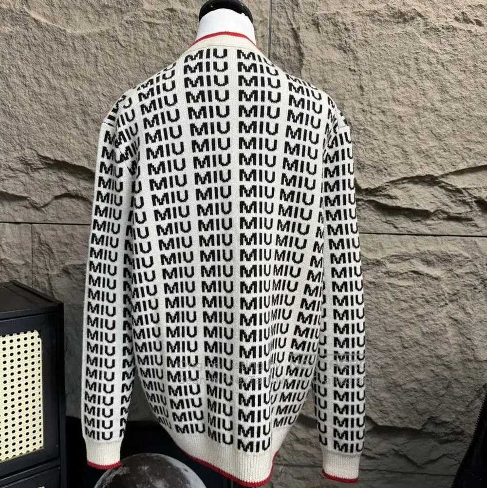 Miu Miu Miu Miu Color-Blocked Wool Cardigan . - image 2