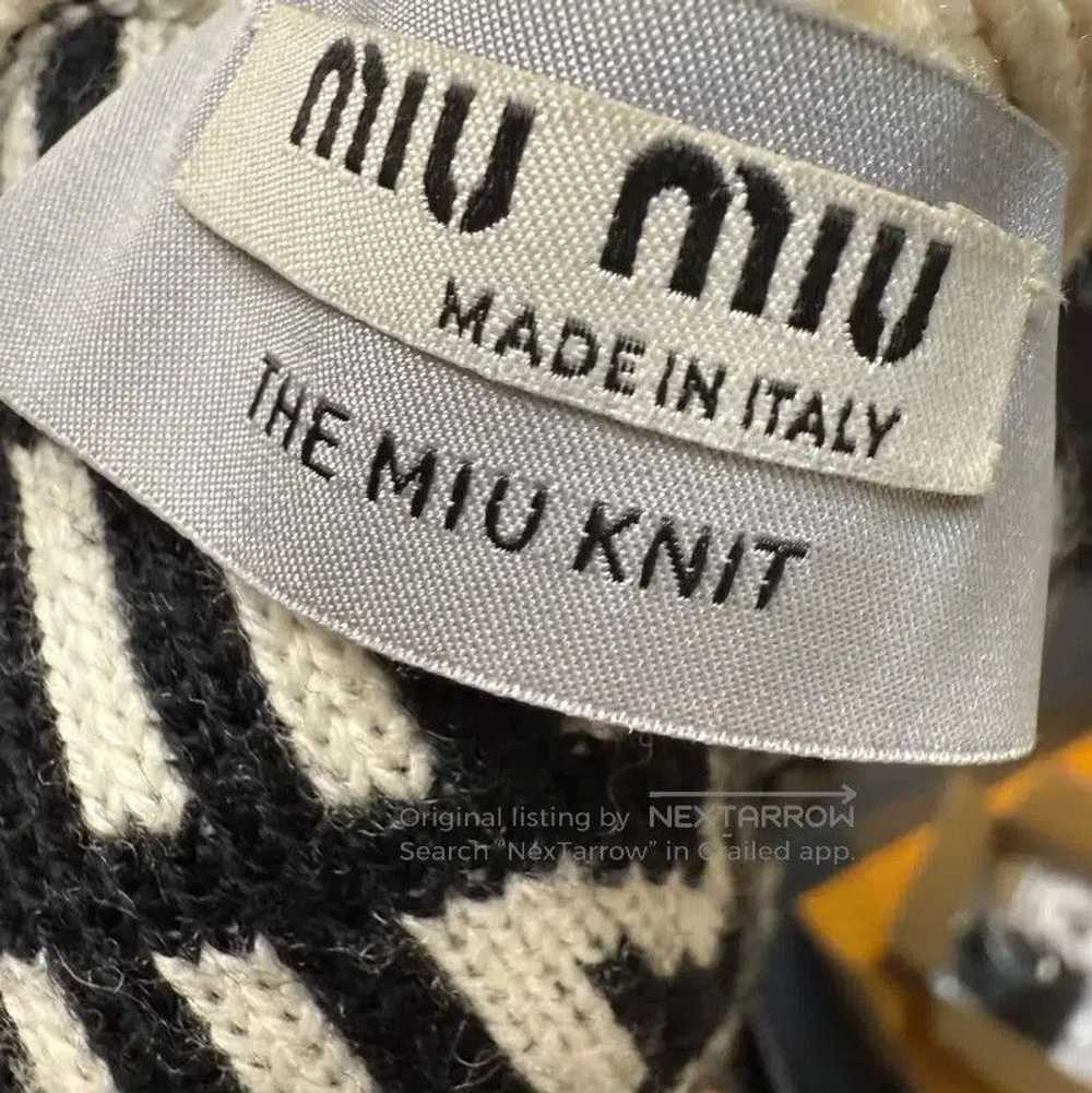 Miu Miu Miu Miu Color-Blocked Wool Cardigan . - image 3