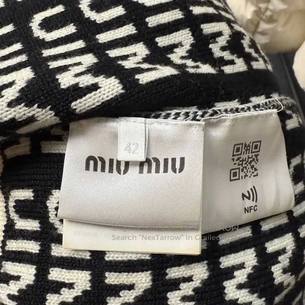 Miu Miu Miu Miu Color-Blocked Wool Cardigan . - image 4