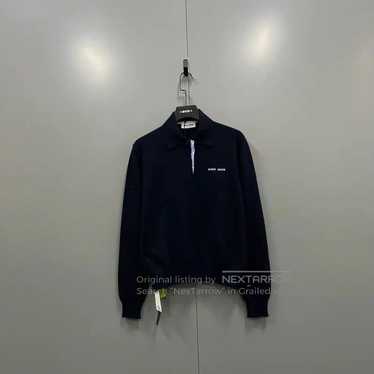 Miu Miu Miu Miu Classic Navy Wool Pullover for Me… - image 1