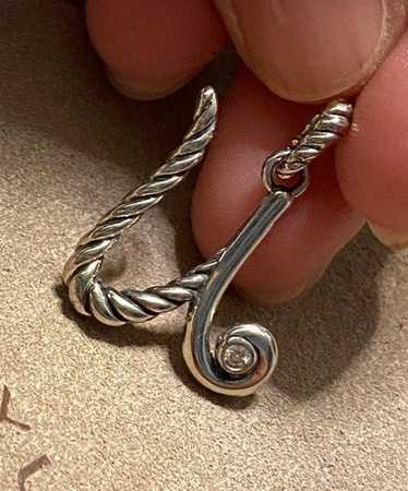 DAVID YURMAN Script Initial U Charm Enhancer Pend… - image 1