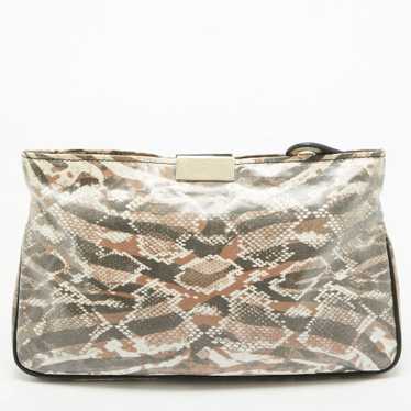 Jimmy Choo Tri Color Python Print Patent Leather … - image 1