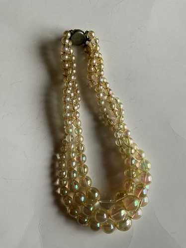 VINTAGE RICHELIEU TRANSLUCENT FAUX PEARL BEAD CHO… - image 1