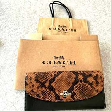 coach Snake pattern Python green color ladies lon… - image 1