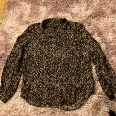 Theory Patterned Blouse Size Large - image 1