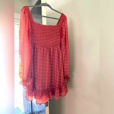 Mauve Dress With Fun Billowy Sleeves. - image 1