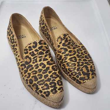 Stuart Weitzman Catalan Leopard Print Platform Es… - image 1
