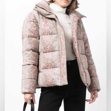 Unreal Fur l Python Print Puffer Jacket Small - image 1